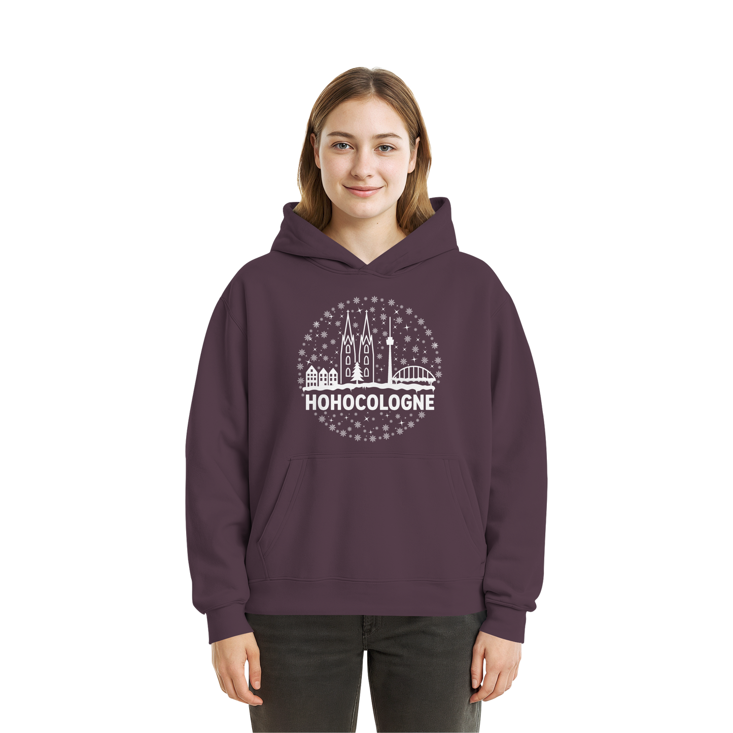 HOHOCologne Druck - Fluffy Boxcut Hoodie