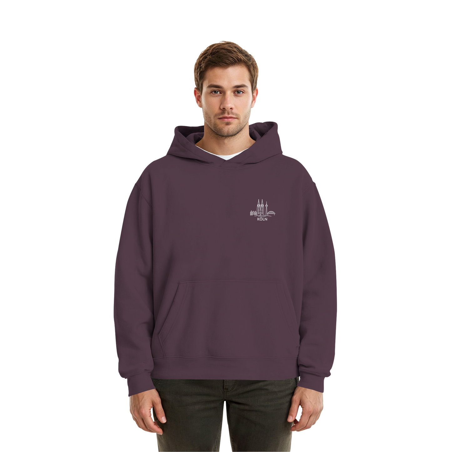 Köln Skyline Stick - Fluffy Boxcut Hoodie