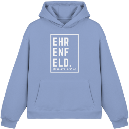 Ehrenfeld Koordinaten (großer Druck auf der Brust) - Fluffy Boxcut Hoodie