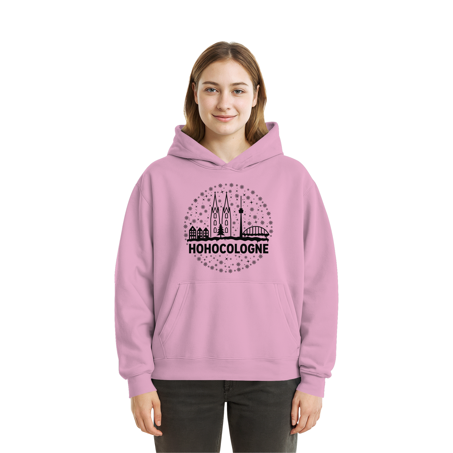 HOHOCologne Druck - Fluffy Boxcut Hoodie