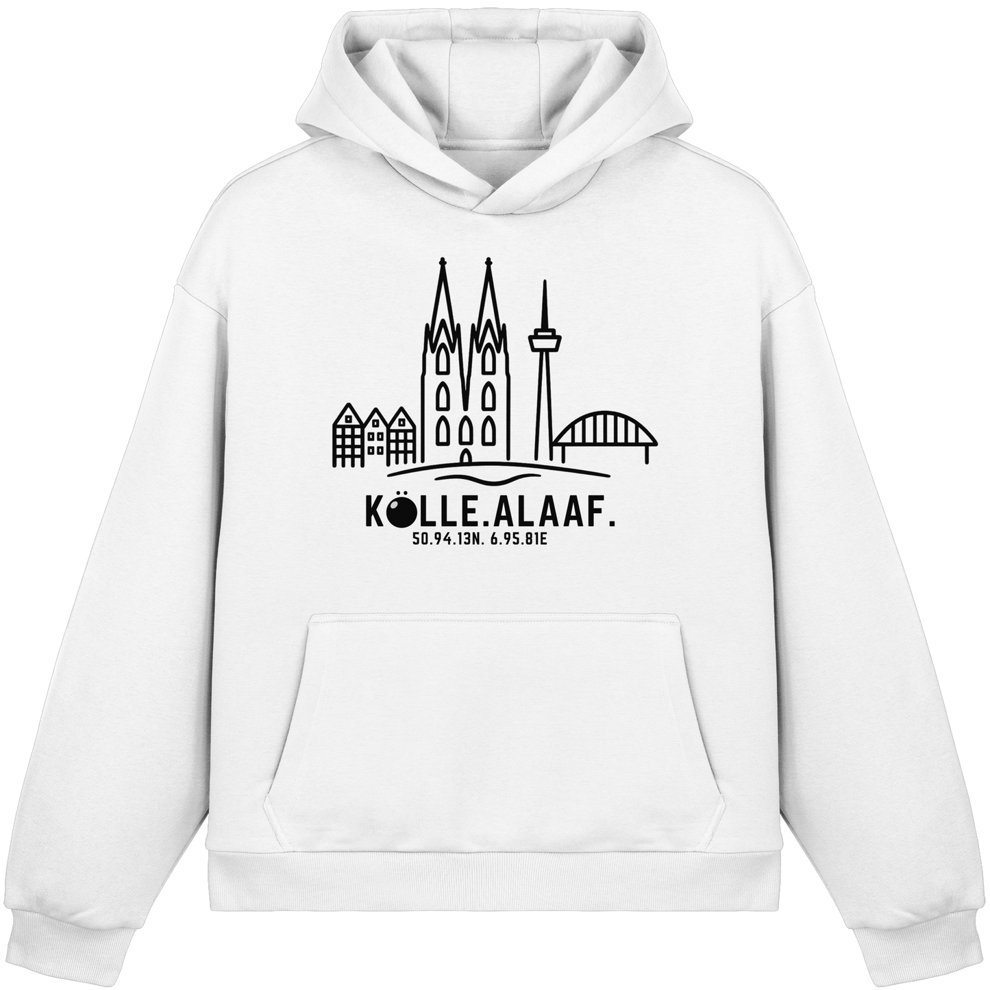 Skyline Alaaf Druck - Fluffy Boxcut Hoodie