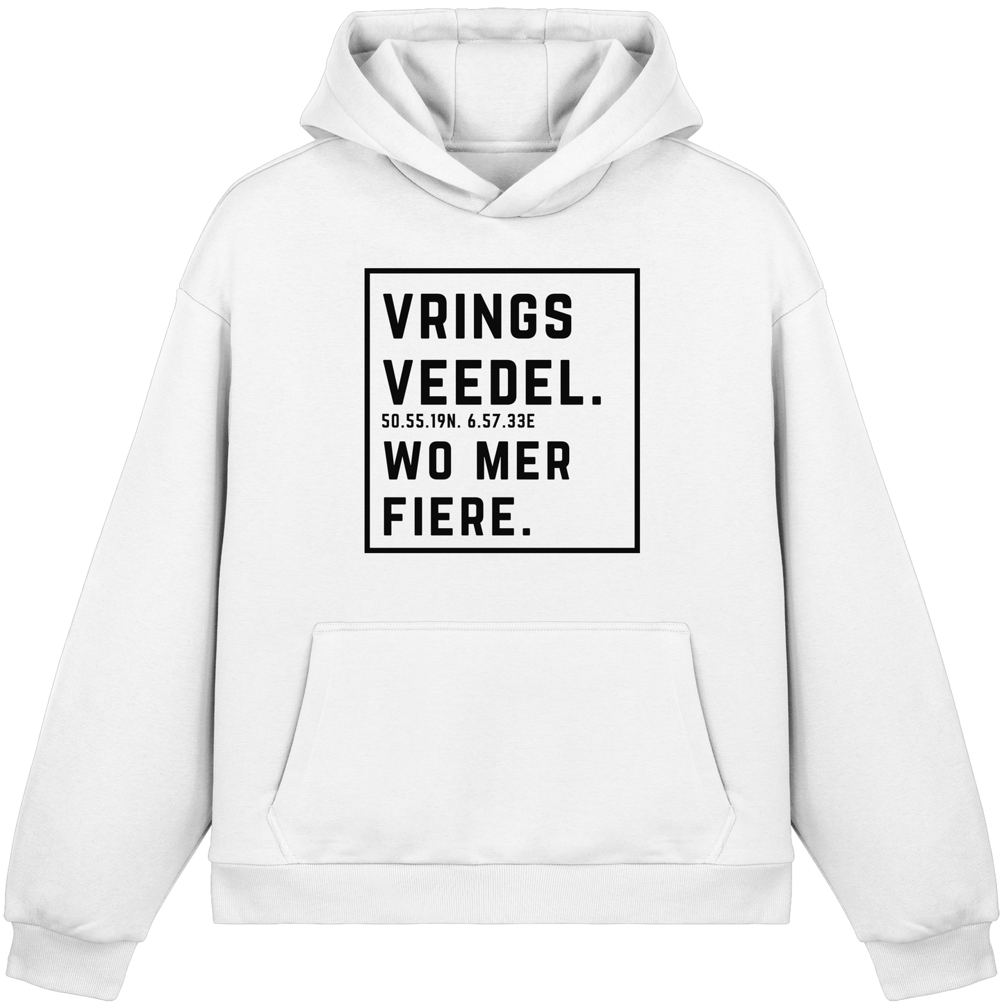 Vringsveedel Fiere Druck - Fluffy Boxcut Hoodie