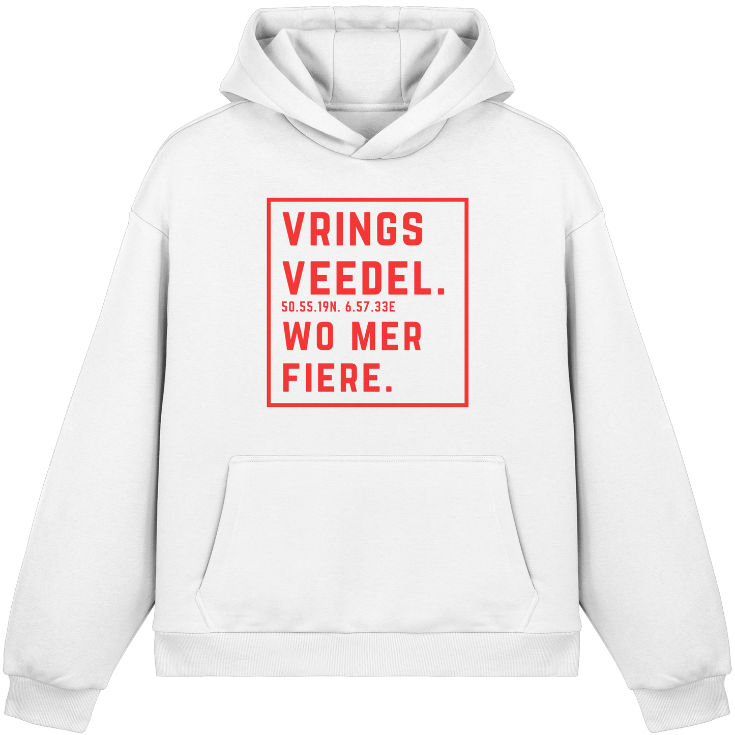 Vringsveedel Fiere Druck - Fluffy Boxcut Hoodie
