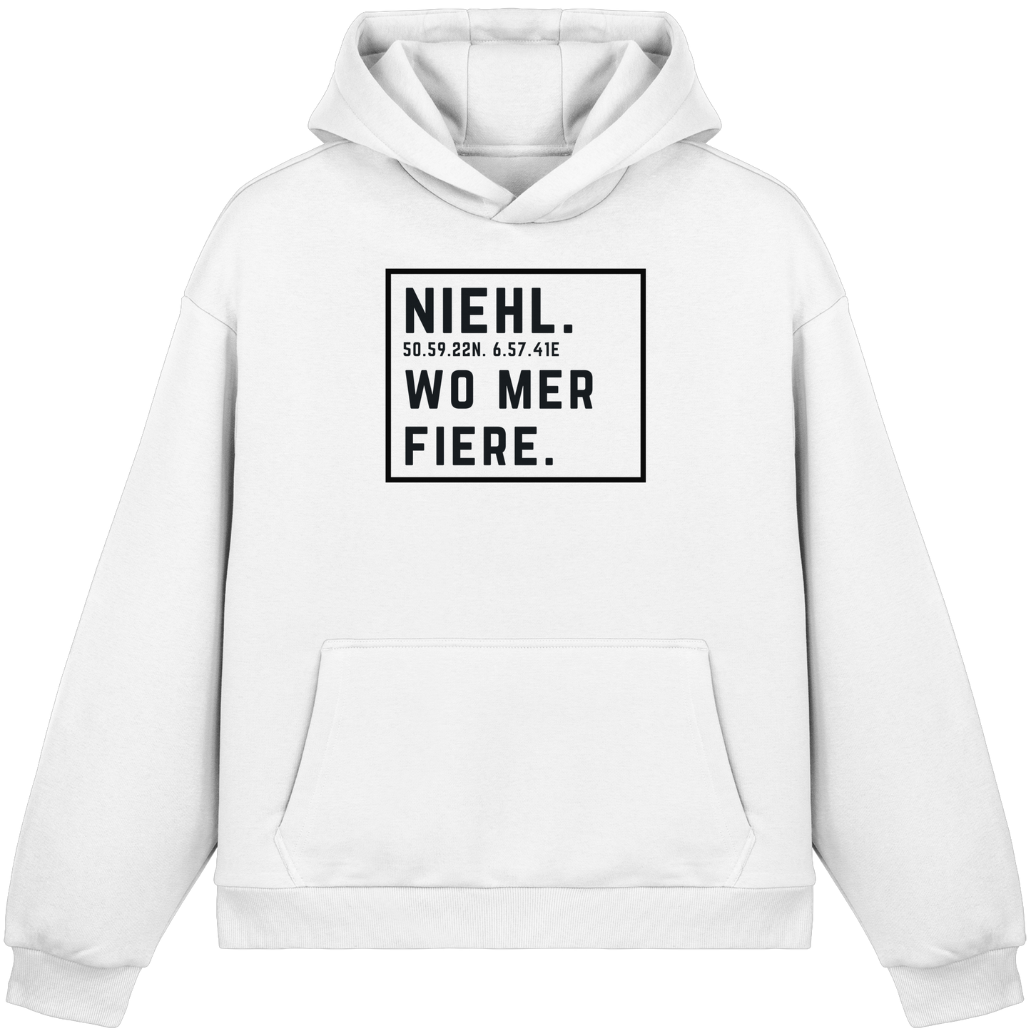 Niehl Fiere Druck - Fluffy Boxcut Hoodie