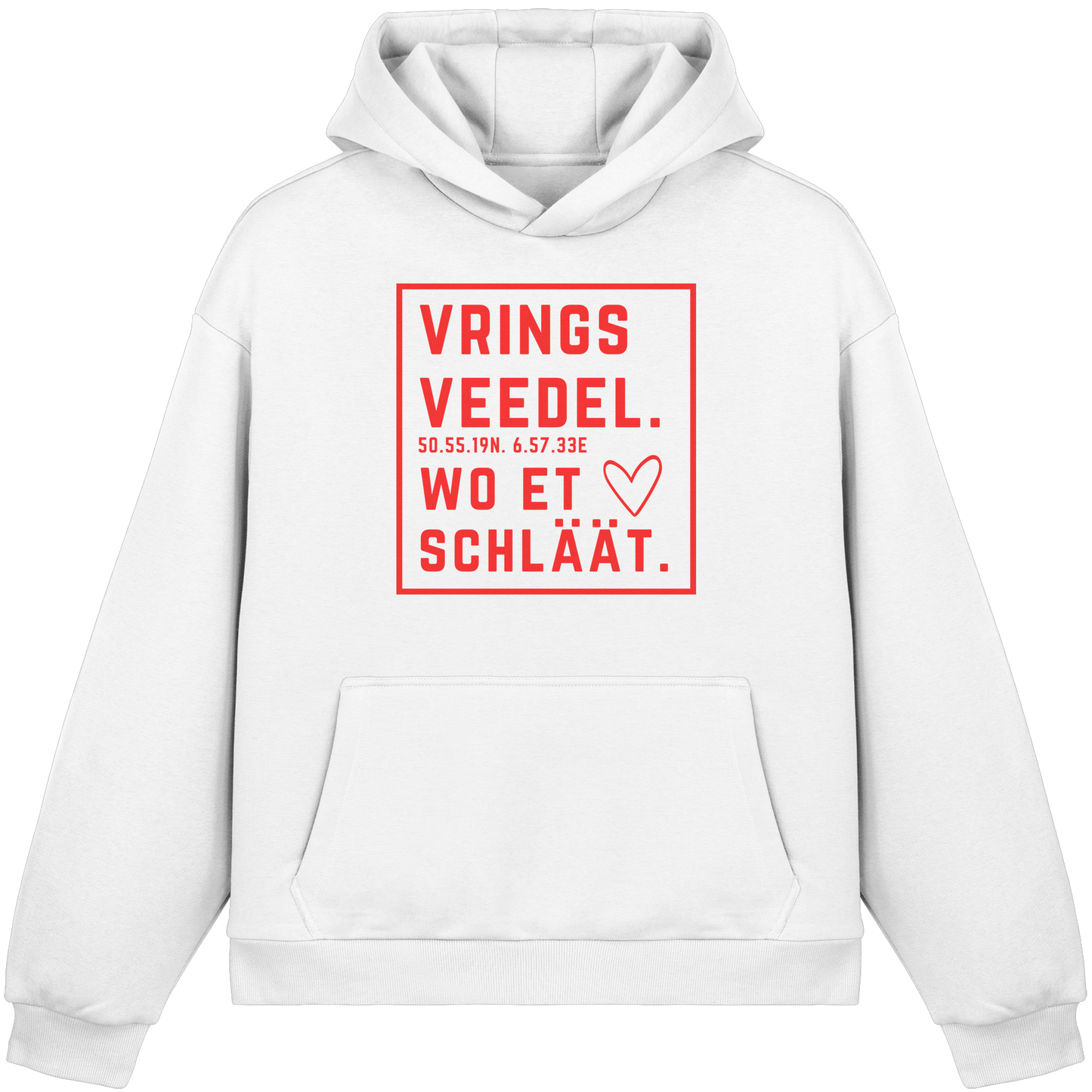 Vringsveedel Hätz Druck - Fluffy Boxcut Hoodie