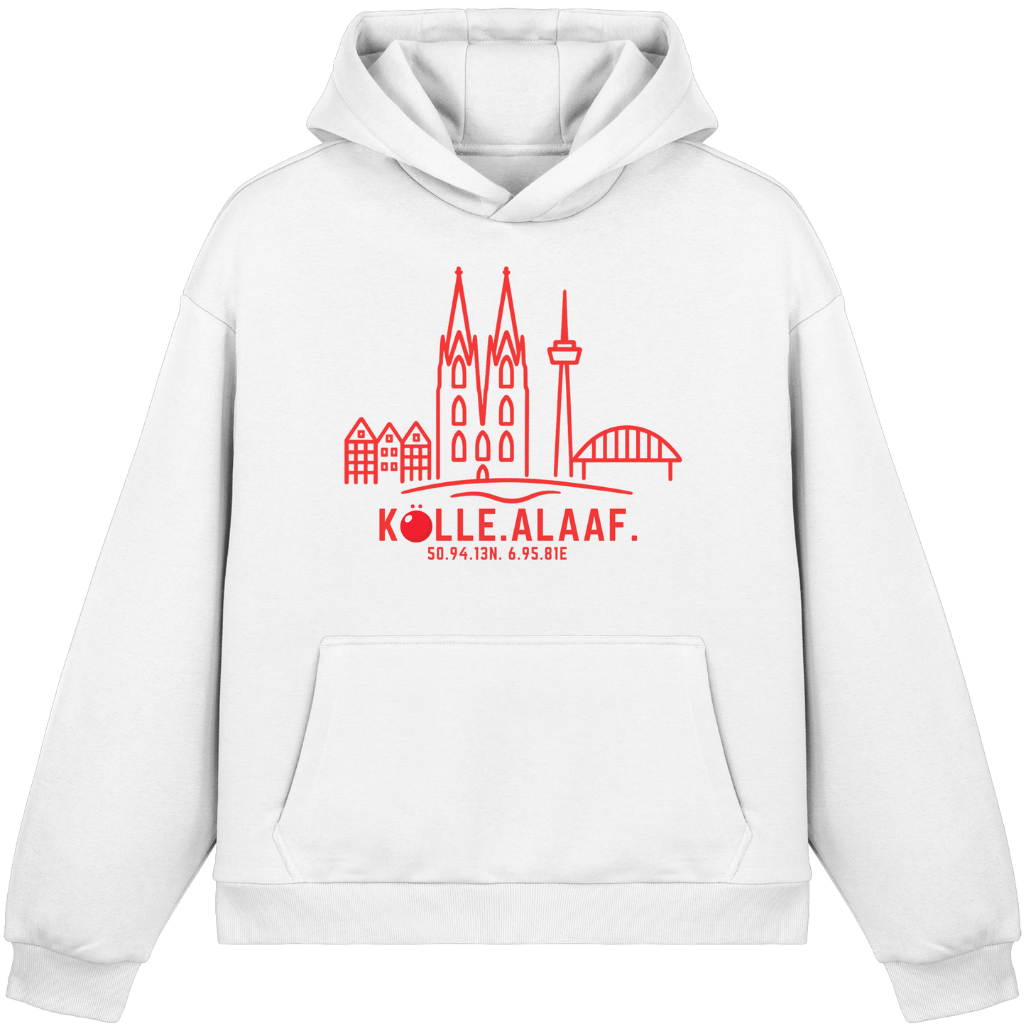 Skyline Alaaf Druck - Fluffy Boxcut Hoodie