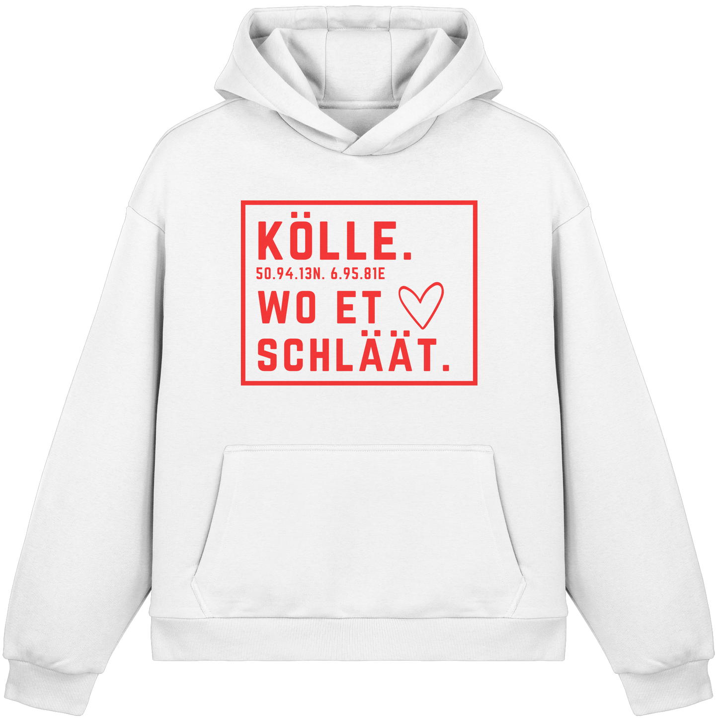 Kölle Hätz Druck - Fluffy Boxcut Hoodie