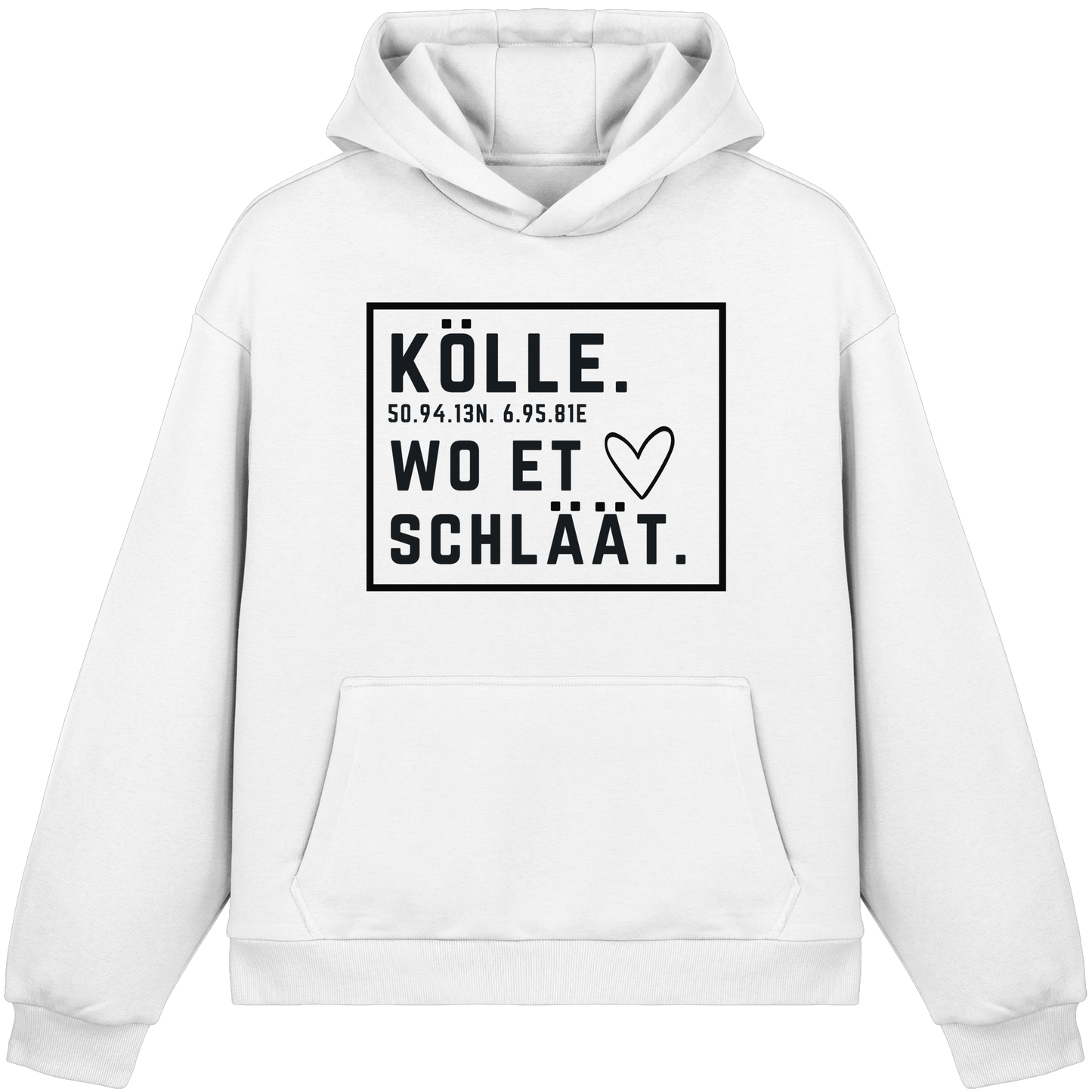 Kölle Hätz Druck - Fluffy Boxcut Hoodie