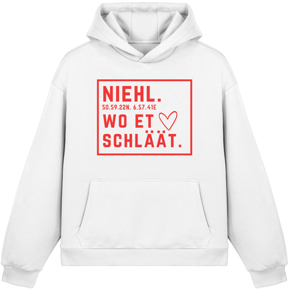 Niehl Hätz Druck - Fluffy Boxcut Hoodie