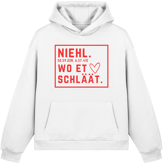 Niehl Hätz Druck - Fluffy Boxcut Hoodie