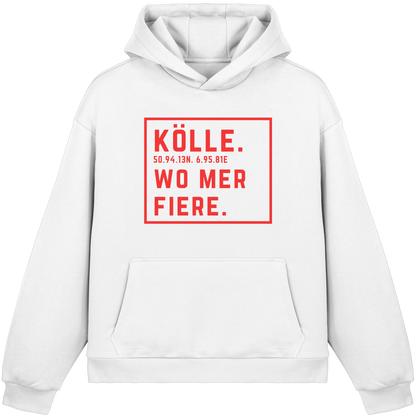 Kölle Fiere Druck - Fluffy Boxcut Hoodie
