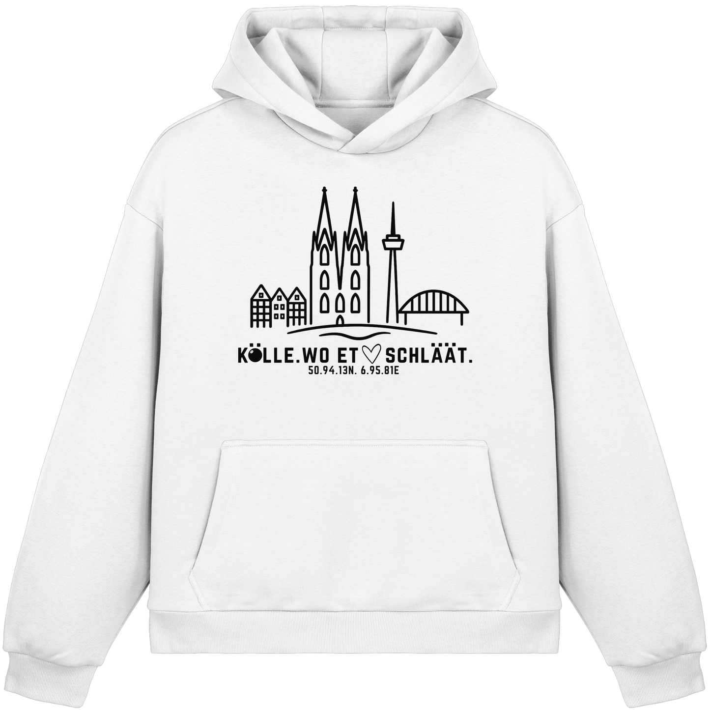 Skyline Hätz Druck - Fluffy Boxcut Hoodie