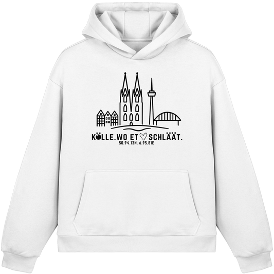 Skyline Hätz Druck - Fluffy Boxcut Hoodie