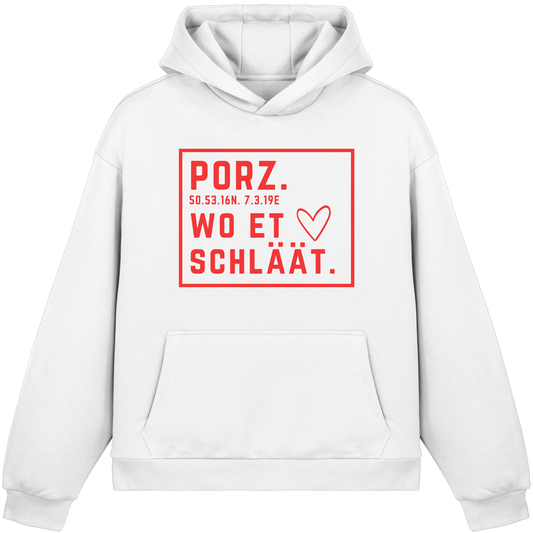 Porz Hätz Druck - Fluffy Boxcut Hoodie