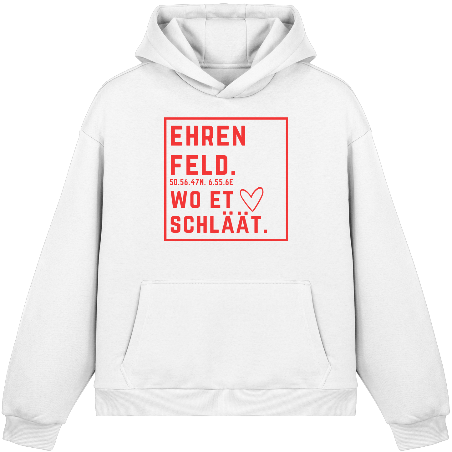 Ehrenfeld Hätz Druck - Fluffy Boxcut Hoodie