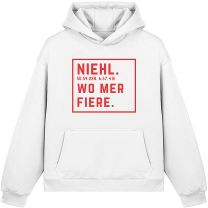 Niehl Fiere Druck - Fluffy Boxcut Hoodie