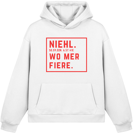 Niehl Fiere Druck - Fluffy Boxcut Hoodie