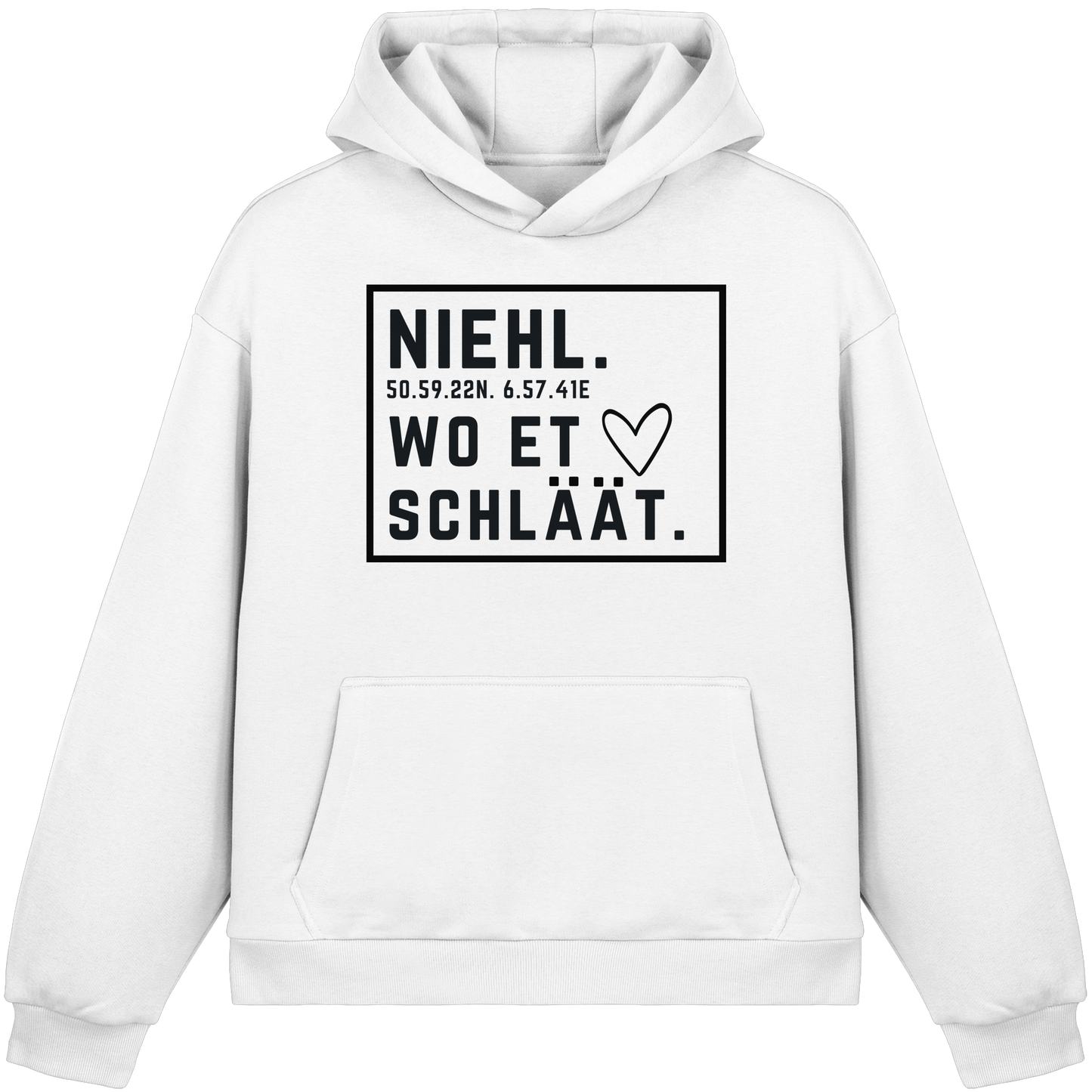 Niehl Hätz Druck - Fluffy Boxcut Hoodie
