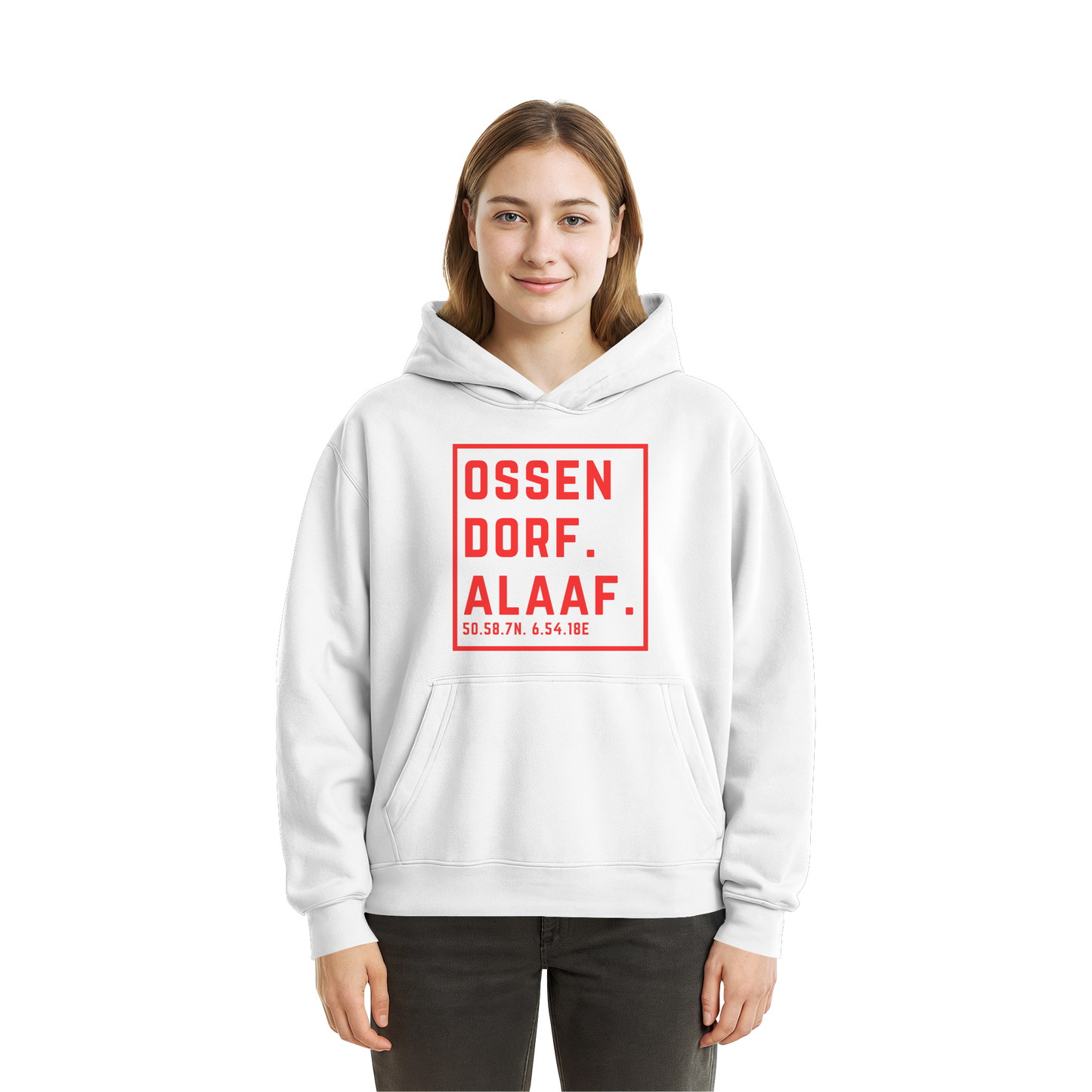Ossendorf Alaaf Druck - Fluffy Boxcut Hoodie
