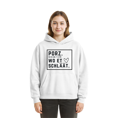 Porz Hätz Druck - Fluffy Boxcut Hoodie