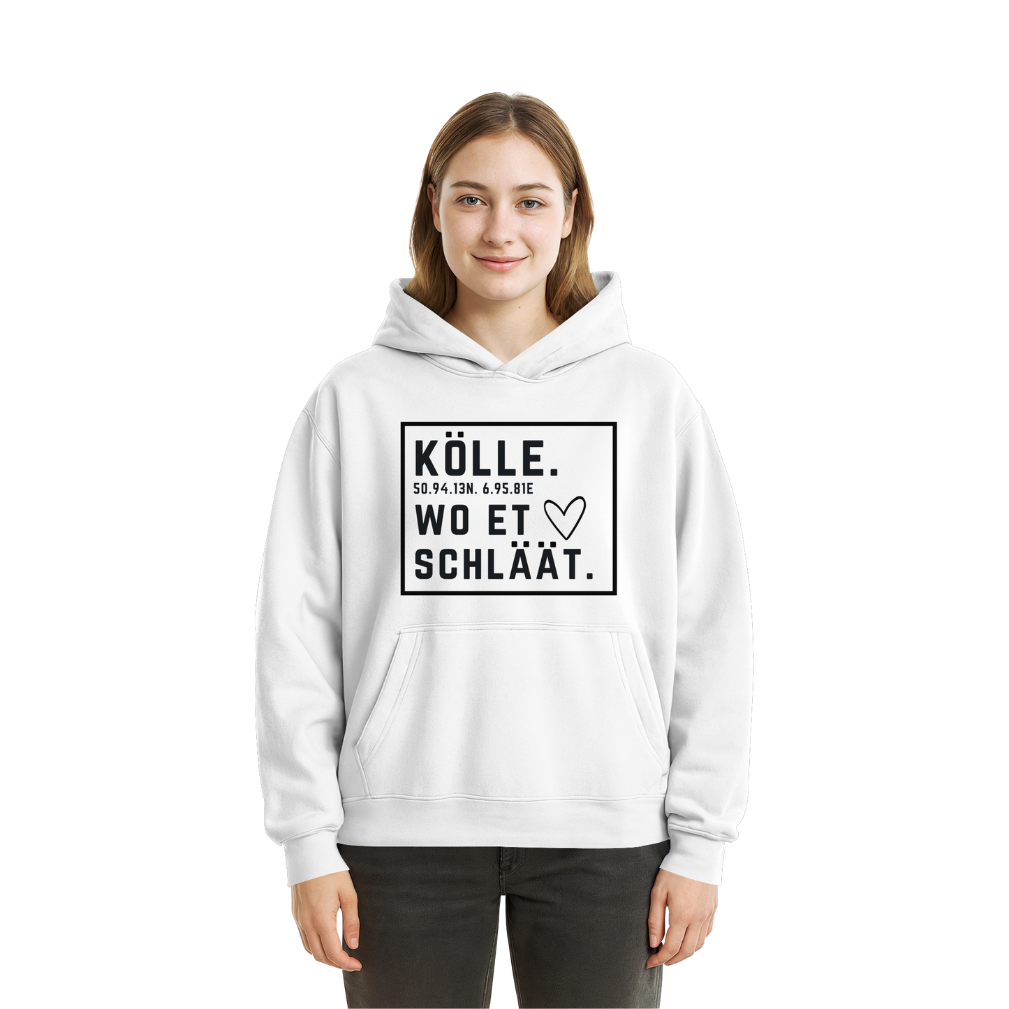 Kölle Hätz Druck - Fluffy Boxcut Hoodie