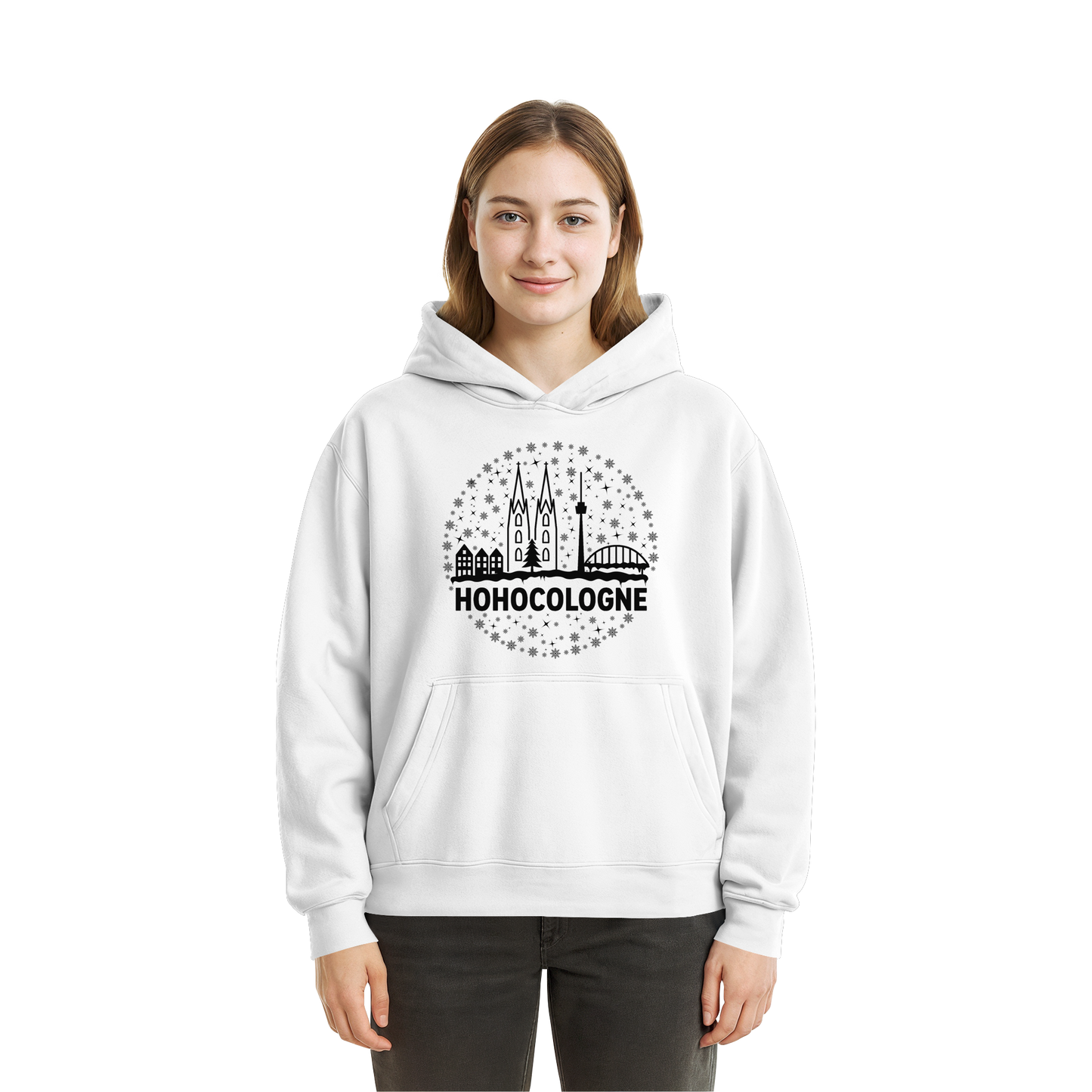 HOHOCologne Druck - Fluffy Boxcut Hoodie