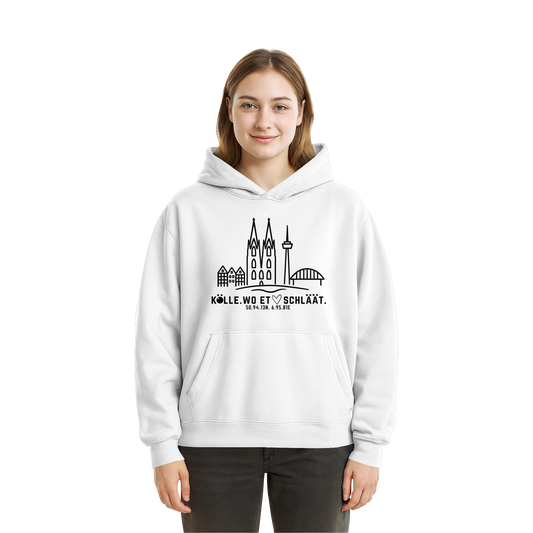 Skyline Hätz Druck - Fluffy Boxcut Hoodie