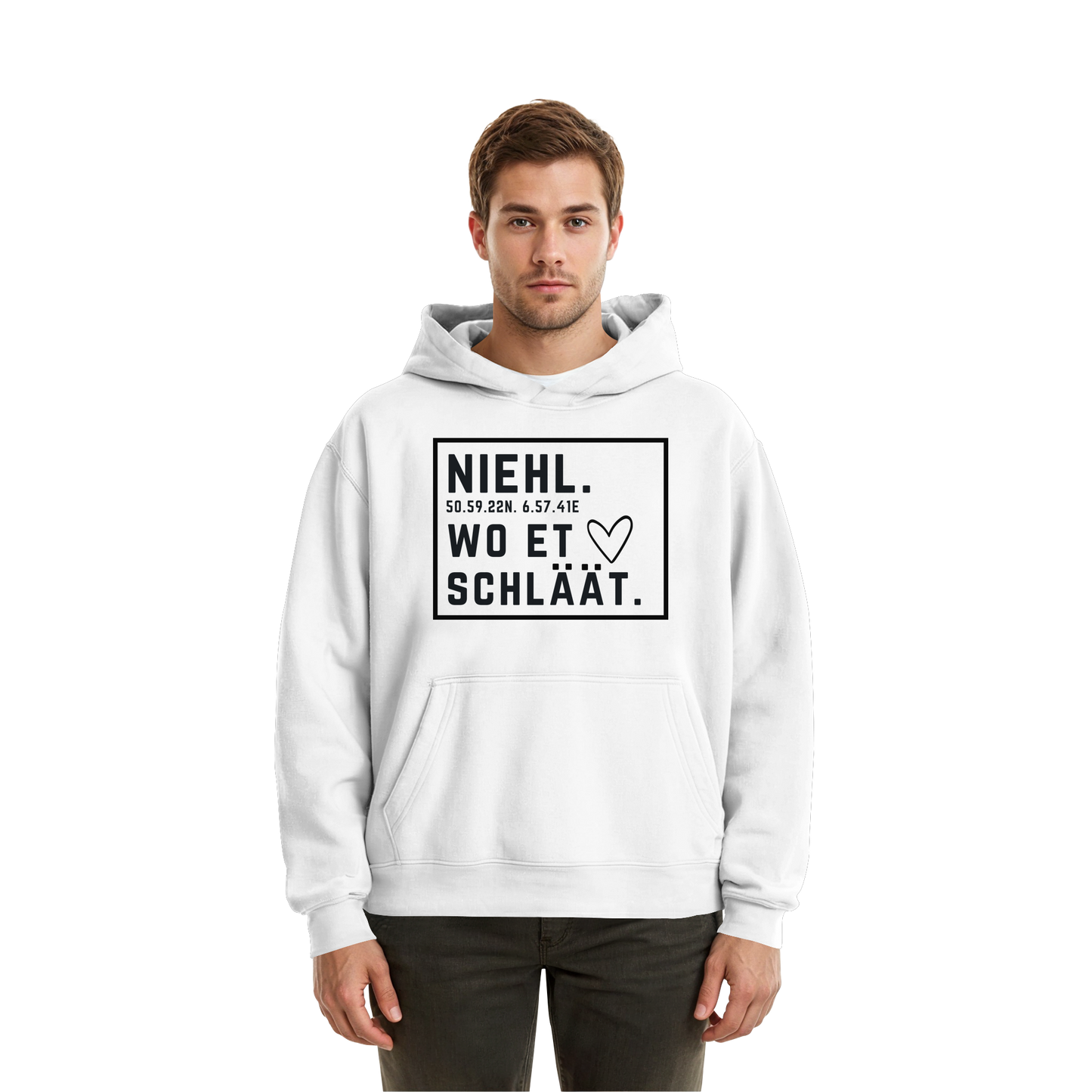 Niehl Hätz Druck - Fluffy Boxcut Hoodie