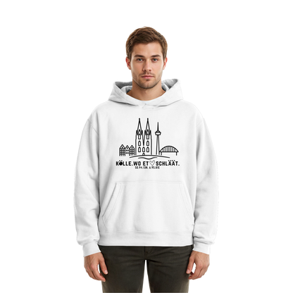 Skyline Hätz Druck - Fluffy Boxcut Hoodie