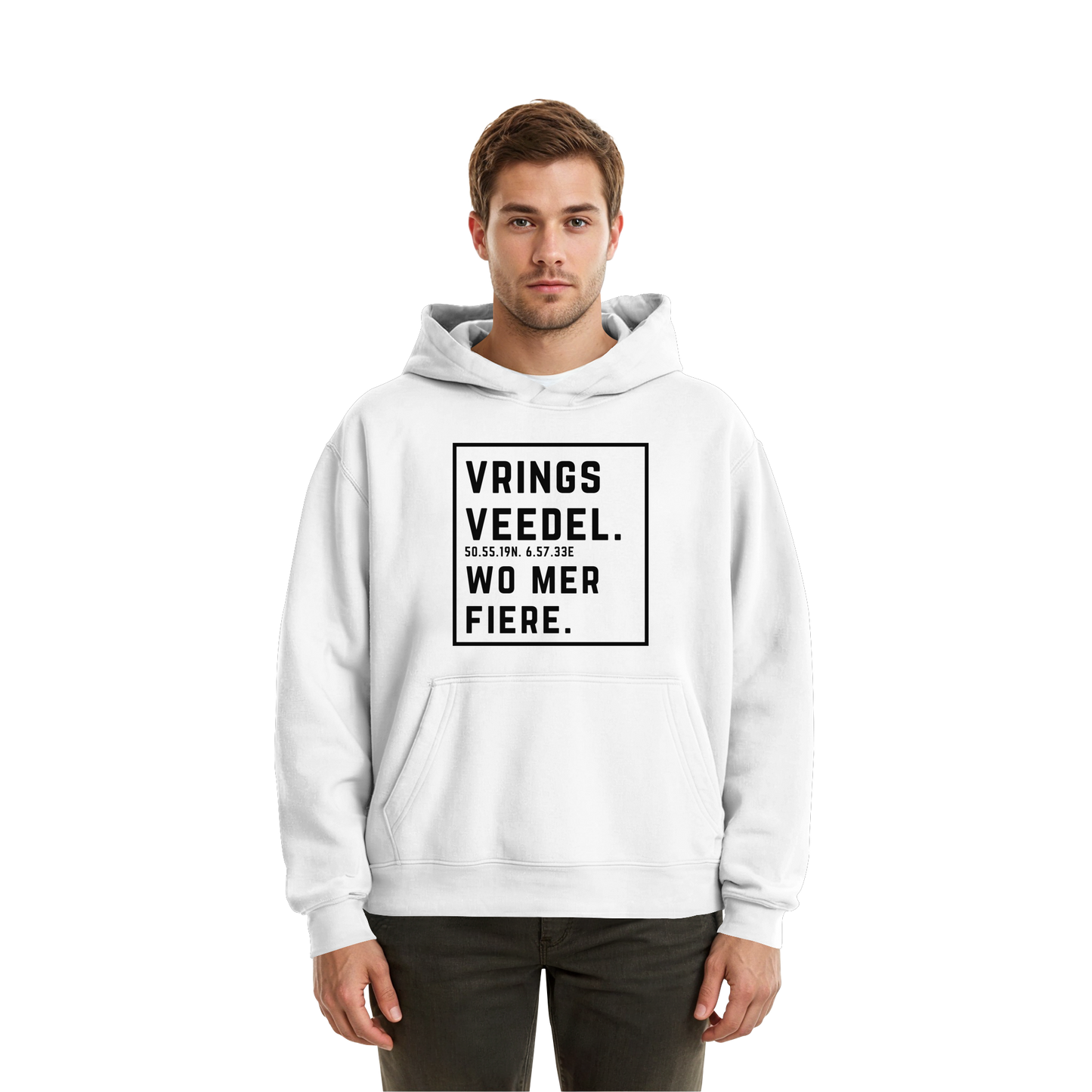 Vringsveedel Fiere Druck - Fluffy Boxcut Hoodie