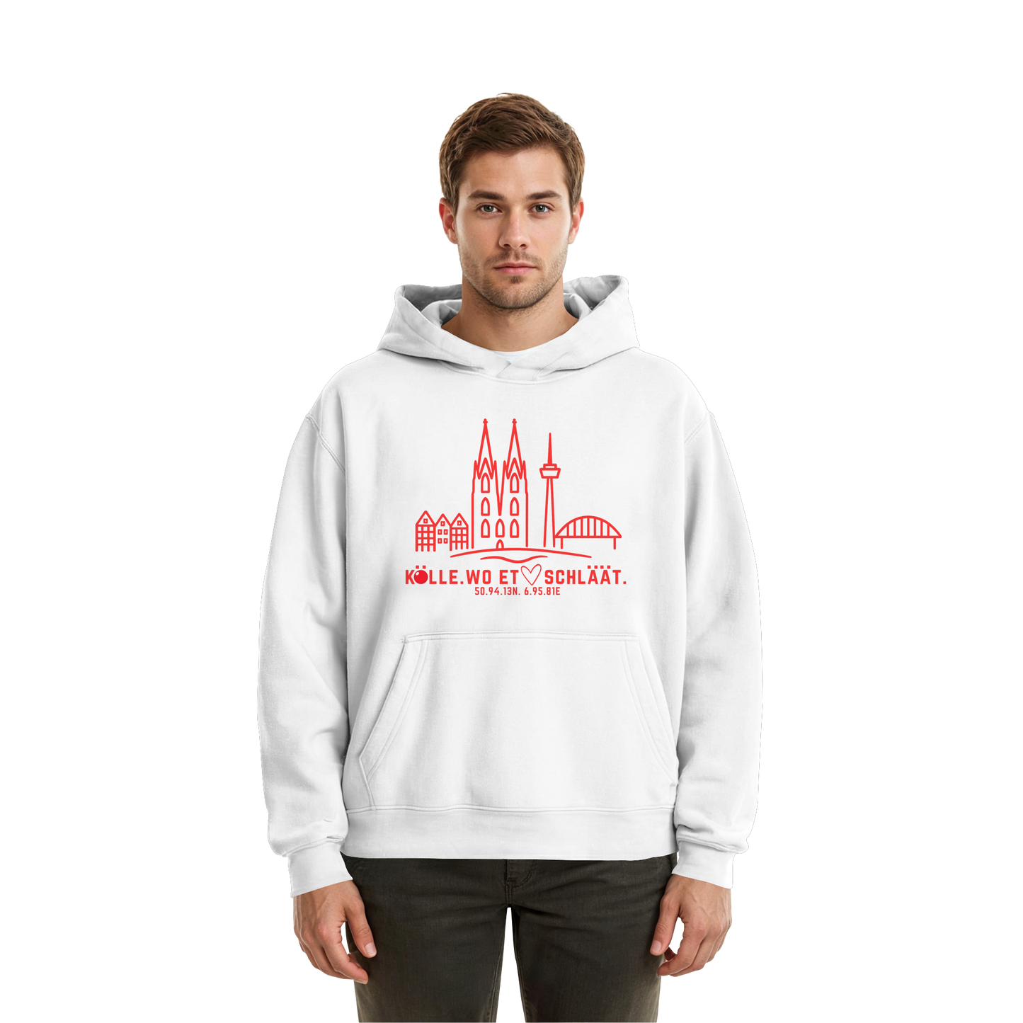 Skyline Hätz Druck - Fluffy Boxcut Hoodie