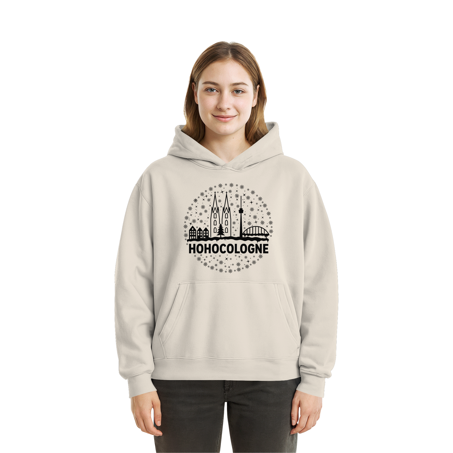 HOHOCologne Druck - Fluffy Boxcut Hoodie