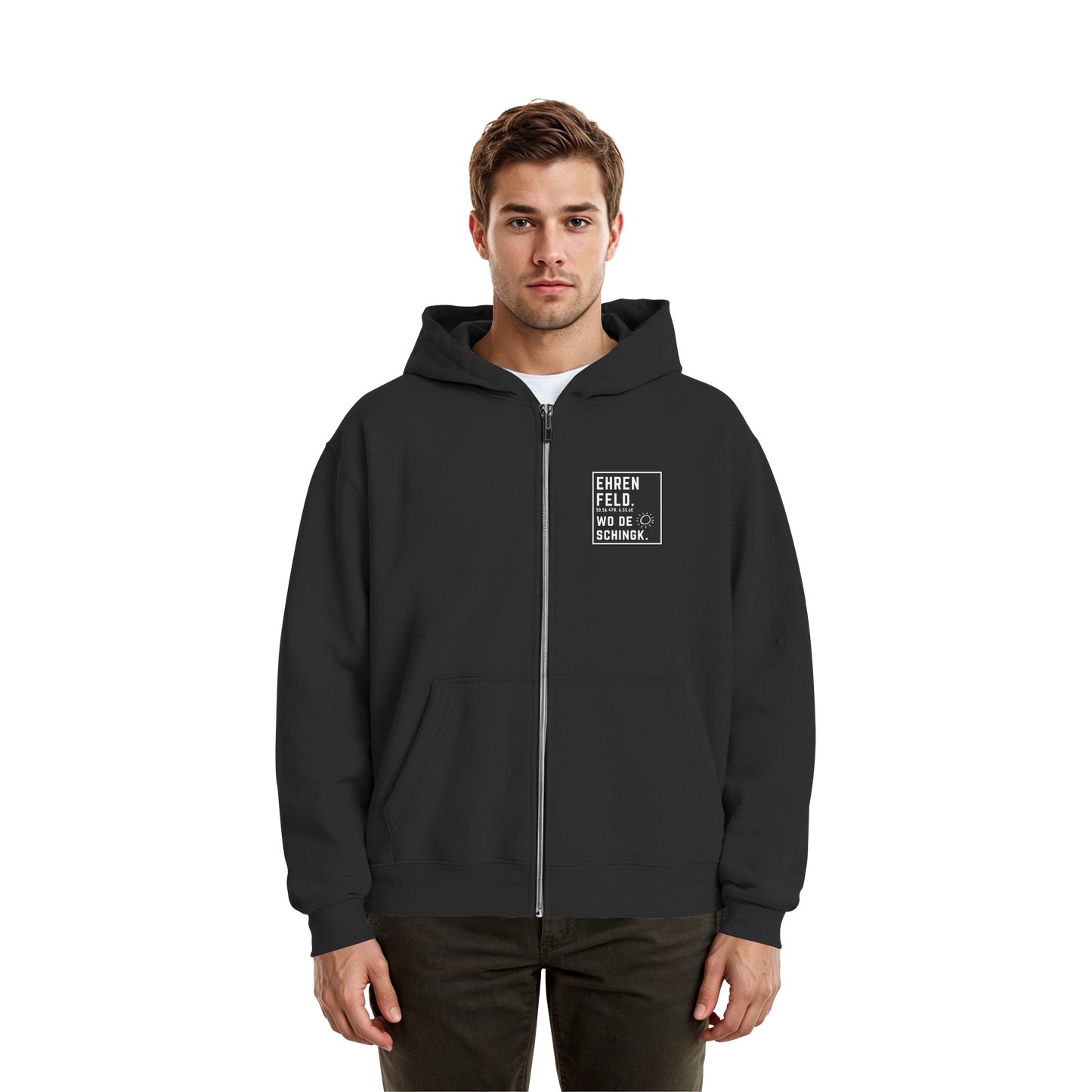 Wo de Sonn schingk - Ehrenfeld Druck - Fluffy Boxcut Zipper
