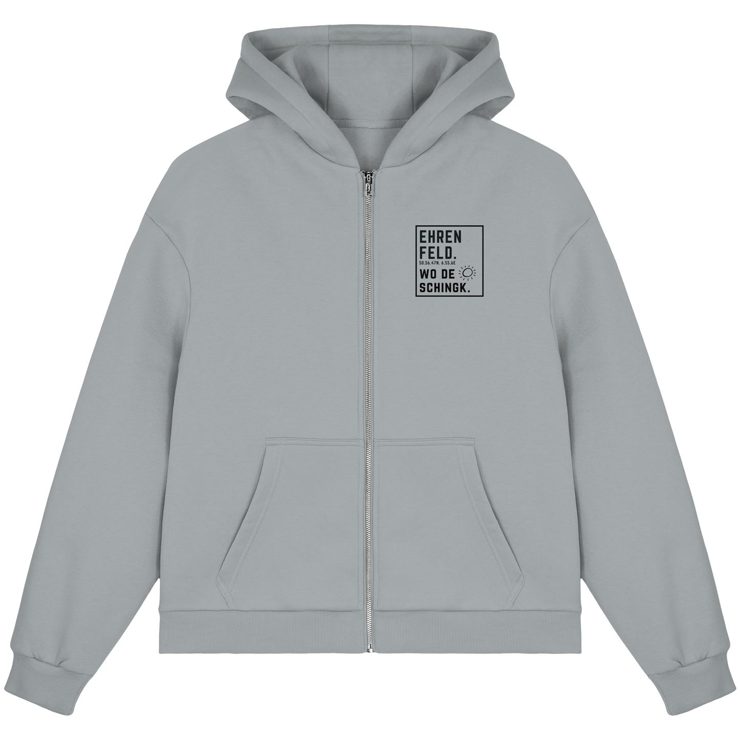 Wo de Sonn schingk - Ehrenfeld Druck  - Fluffy Boxcut Zipper