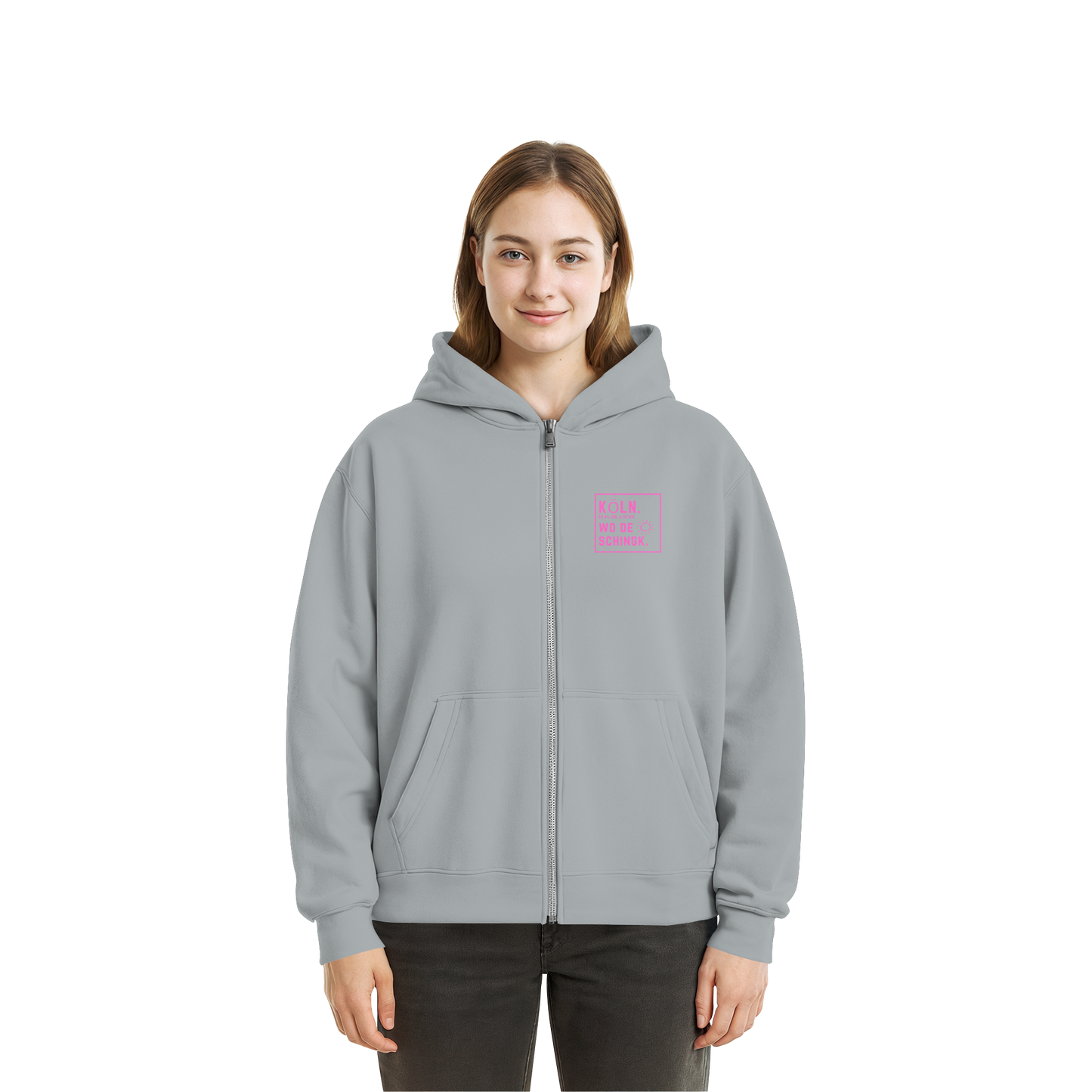 Wo de Sonn schingk - Köln Druck  - Fluffy Boxcut Zipper