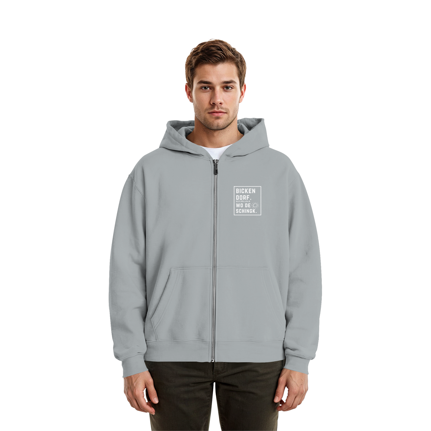 Wo de Sonn schingk - Bickendorf Druck - Fluffy Boxcut Zipper
