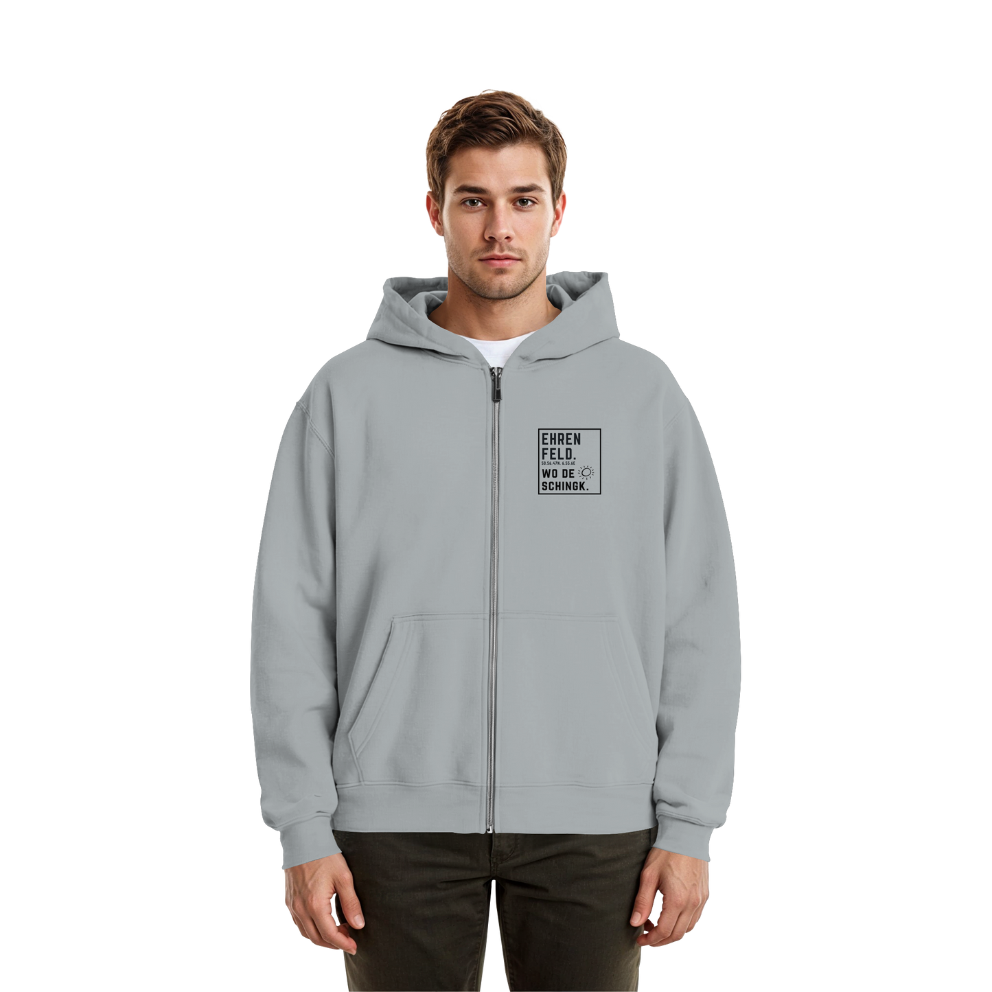 Wo de Sonn schingk - Ehrenfeld Druck  - Fluffy Boxcut Zipper