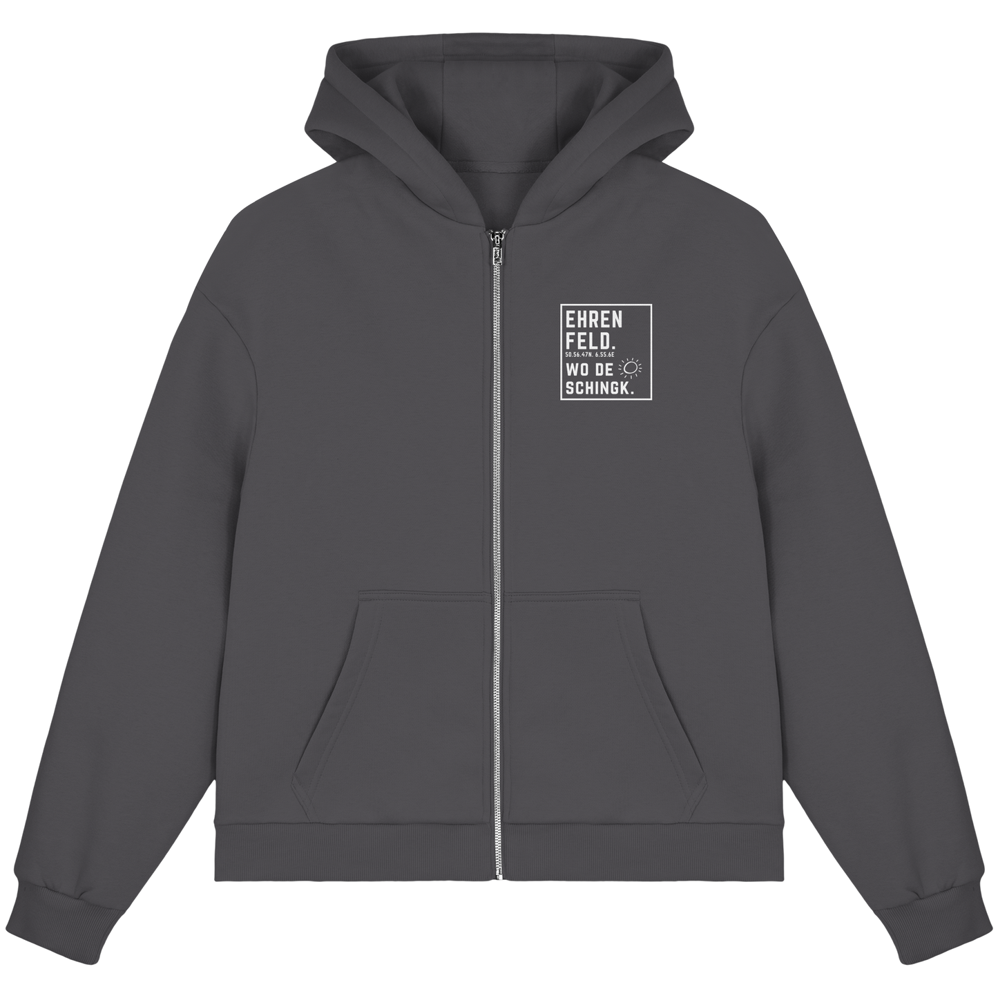 Wo de Sonn schingk - Ehrenfeld Druck - Fluffy Boxcut Zipper