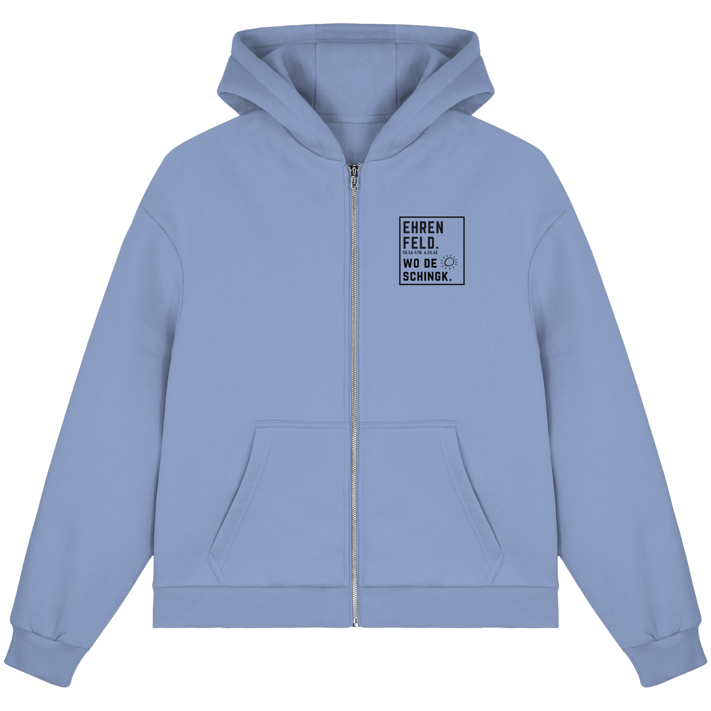 Wo de Sonn schingk - Ehrenfeld Druck  - Fluffy Boxcut Zipper