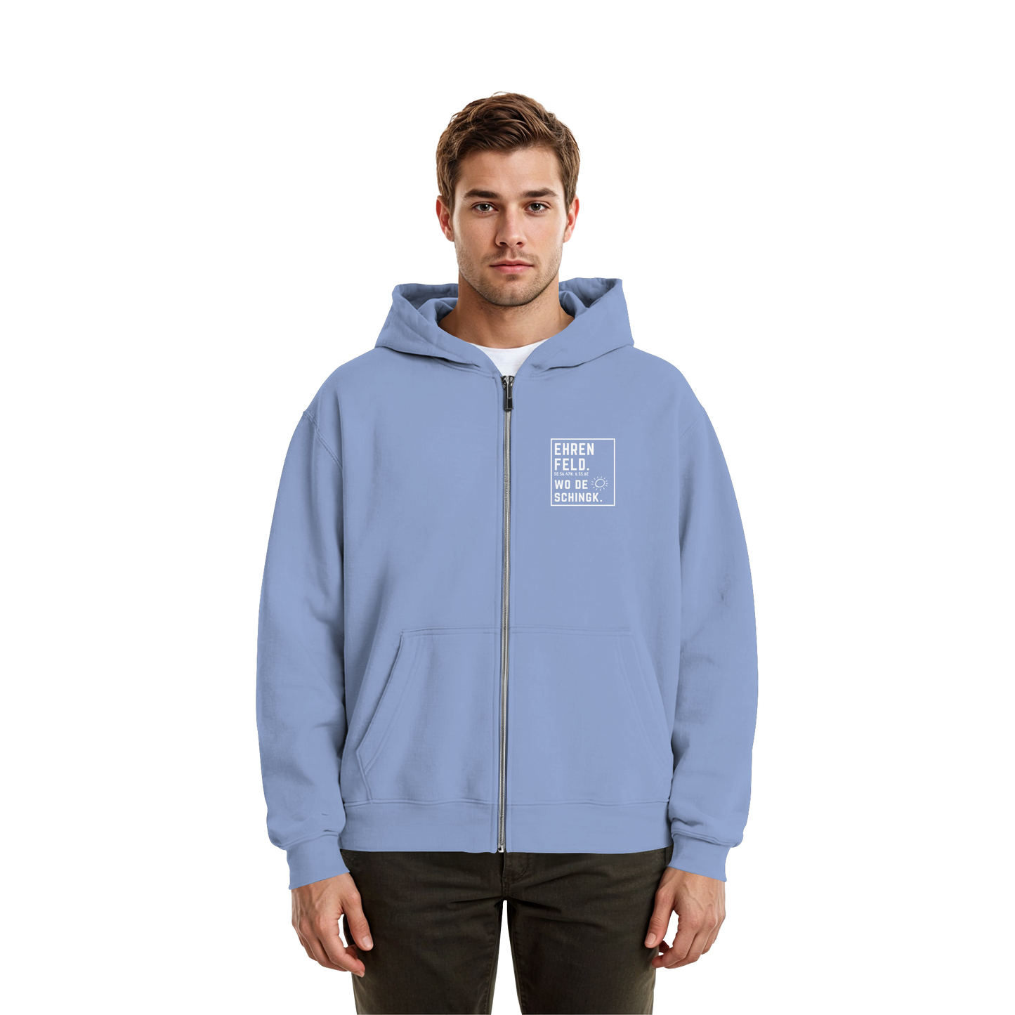 Wo de Sonn schingk - Ehrenfeld Druck - Fluffy Boxcut Zipper