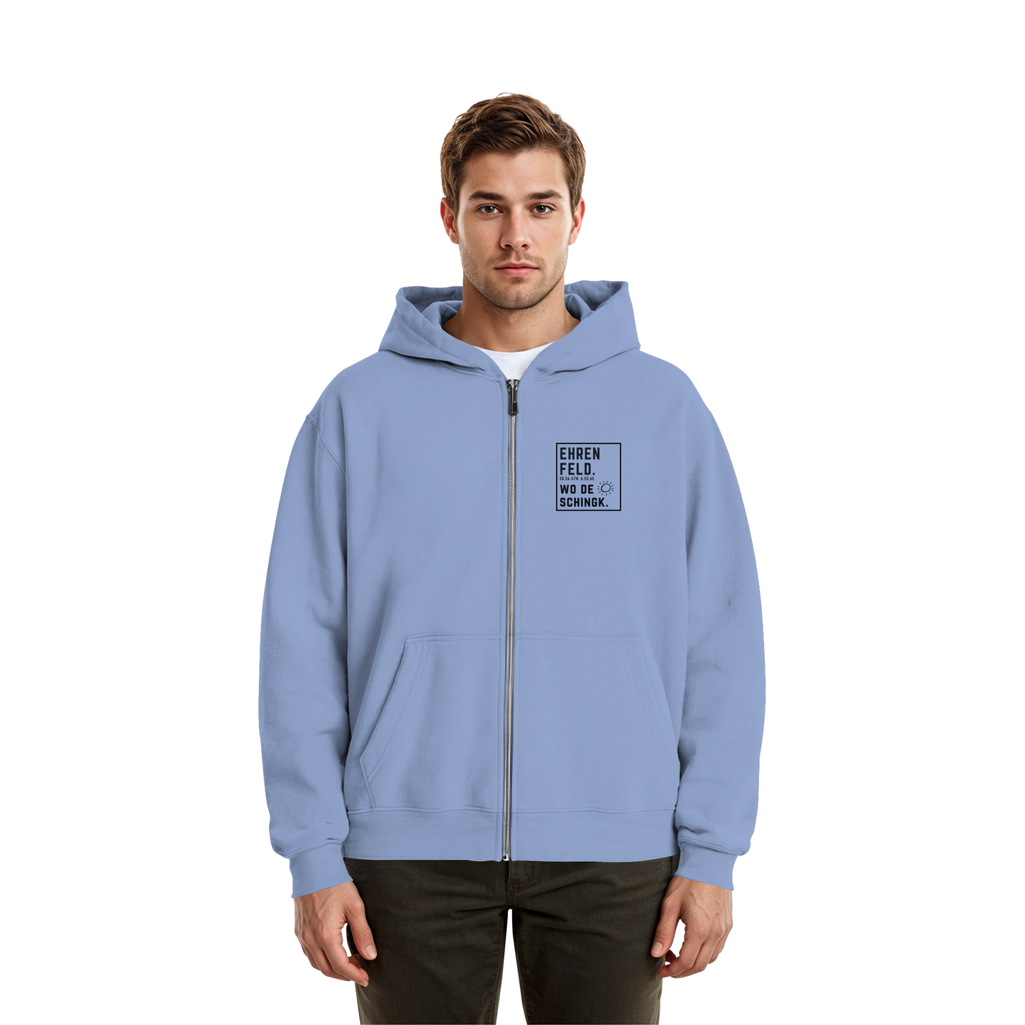 Wo de Sonn schingk - Ehrenfeld Druck  - Fluffy Boxcut Zipper