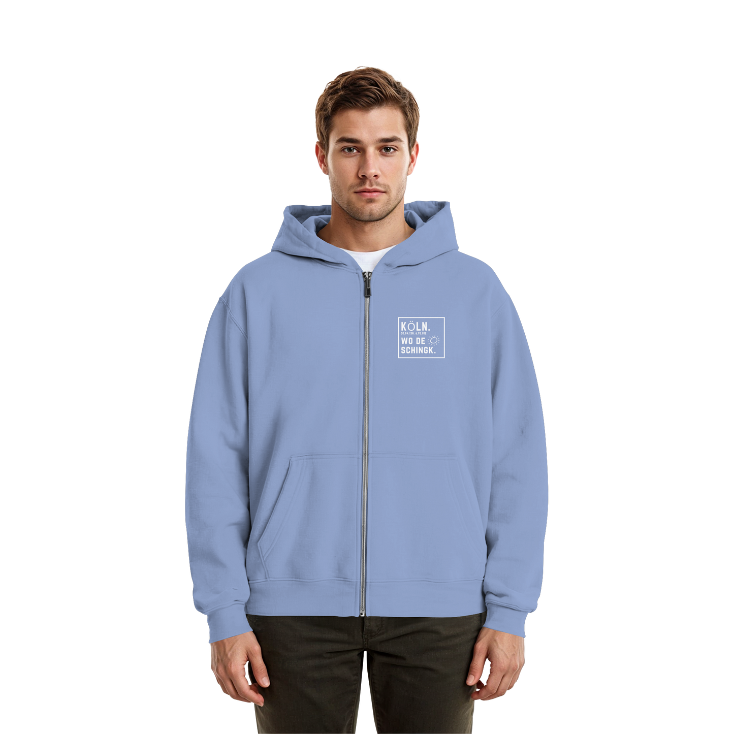 Wo de Sonn schingk - Köln Druck - Fluffy Boxcut Zipper