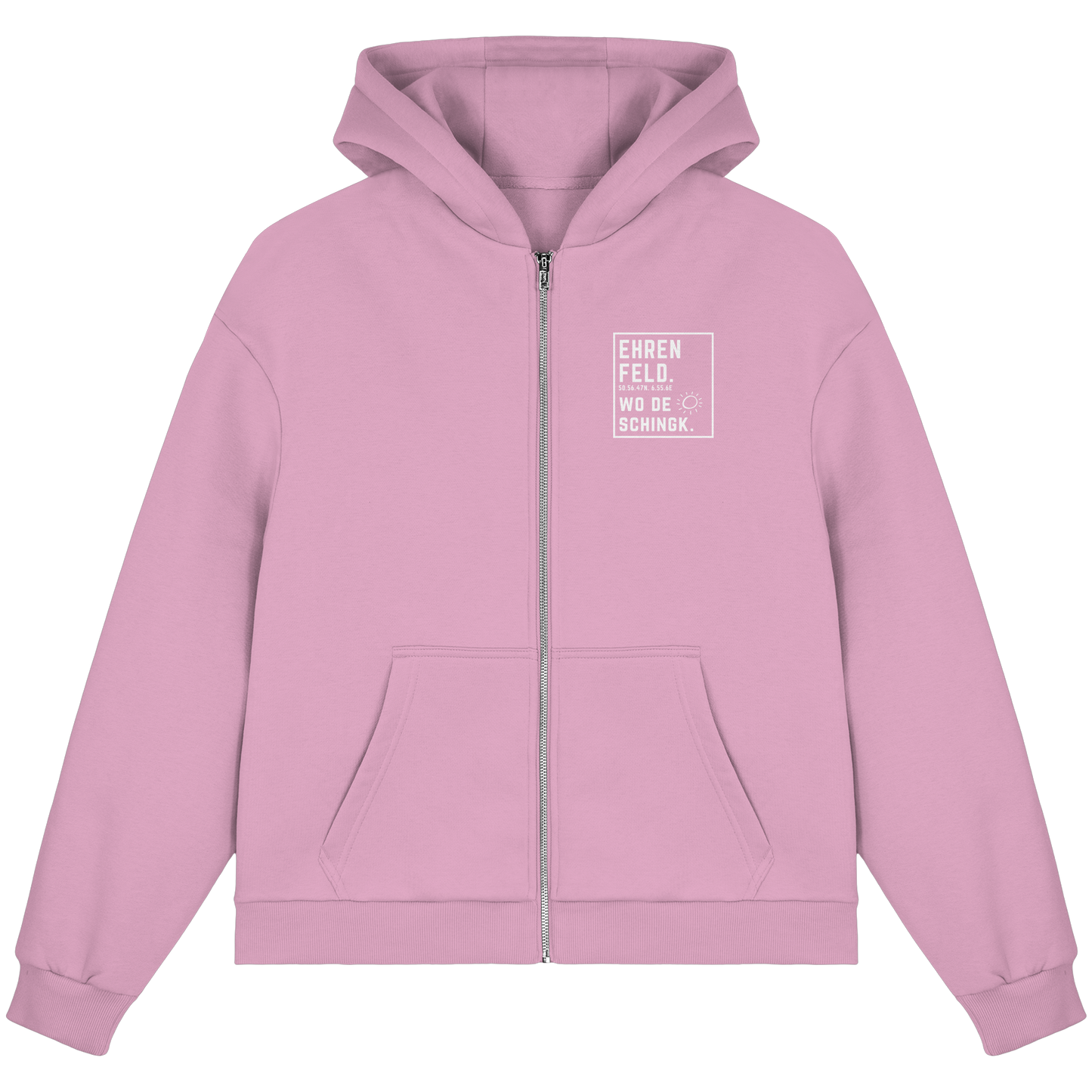 Wo de Sonn schingk - Ehrenfeld Druck - Fluffy Boxcut Zipper
