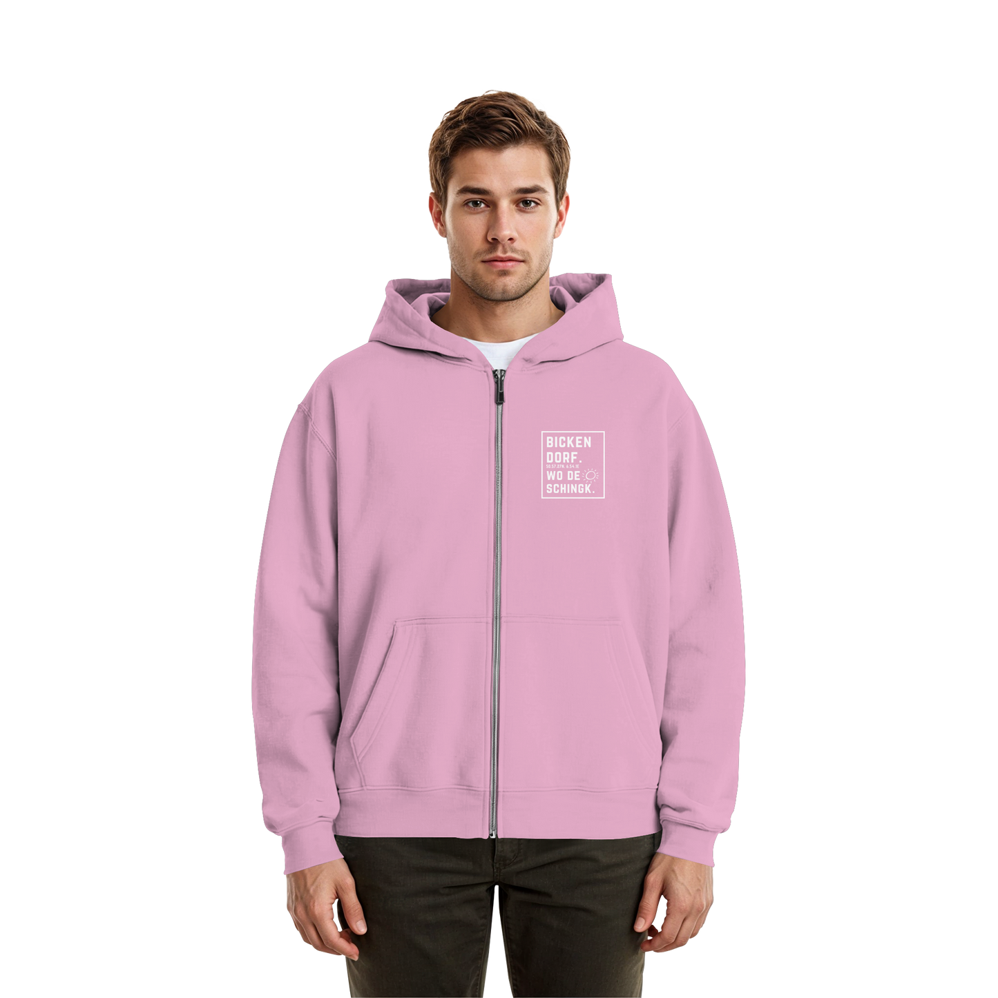 Wo de Sonn schingk - Bickendorf Druck - Fluffy Boxcut Zipper
