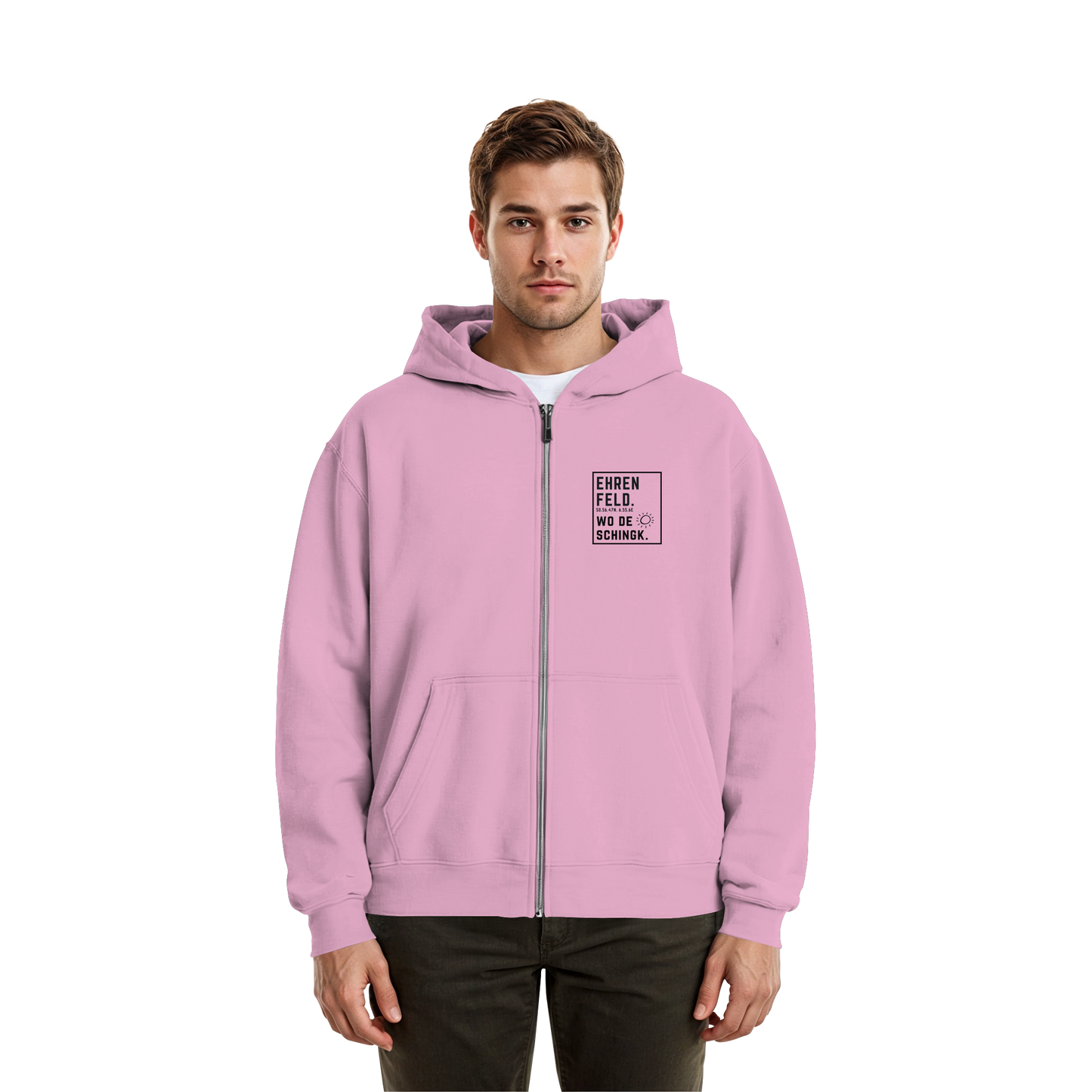 Wo de Sonn schingk - Ehrenfeld Druck  - Fluffy Boxcut Zipper