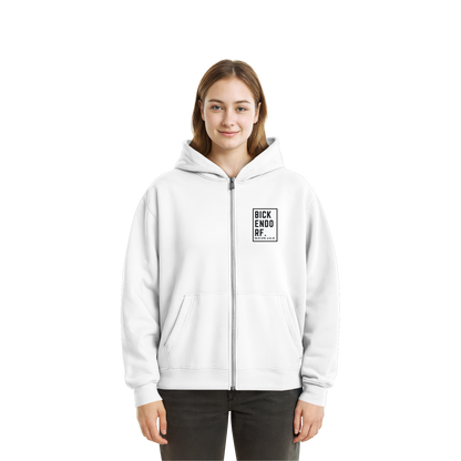 Bickendorf Koordinaten (kleiner Druck auf der Brust) - Fluffy Boxcut Zipper