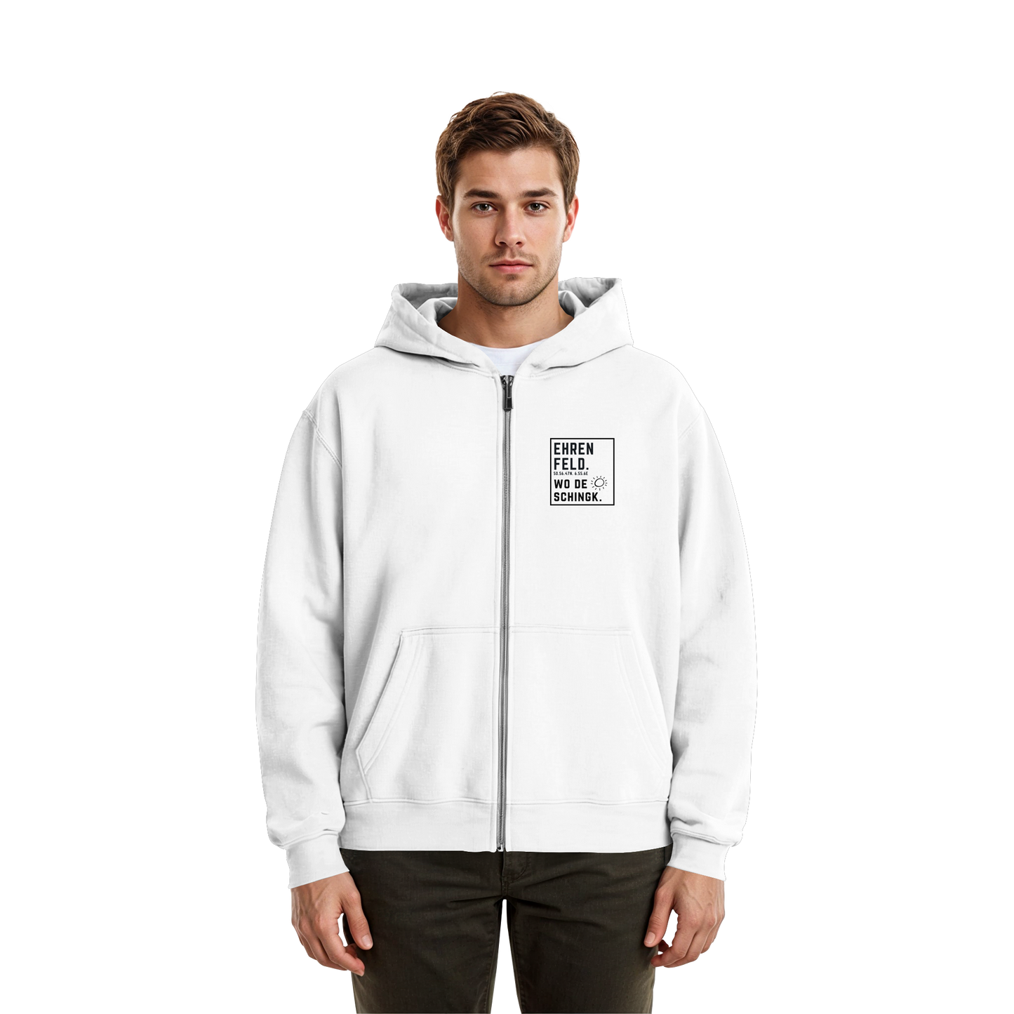 Wo de Sonn schingk - Ehrenfeld Druck  - Fluffy Boxcut Zipper