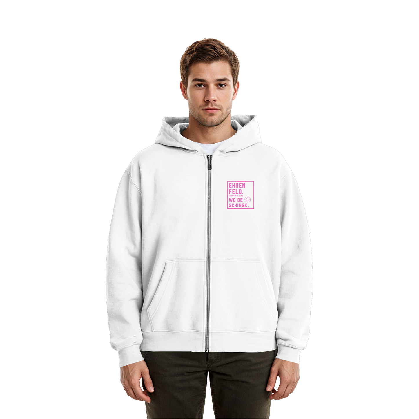 Wo de Sonn schingk - Ehrenfeld Druck   - Fluffy Boxcut Zipper