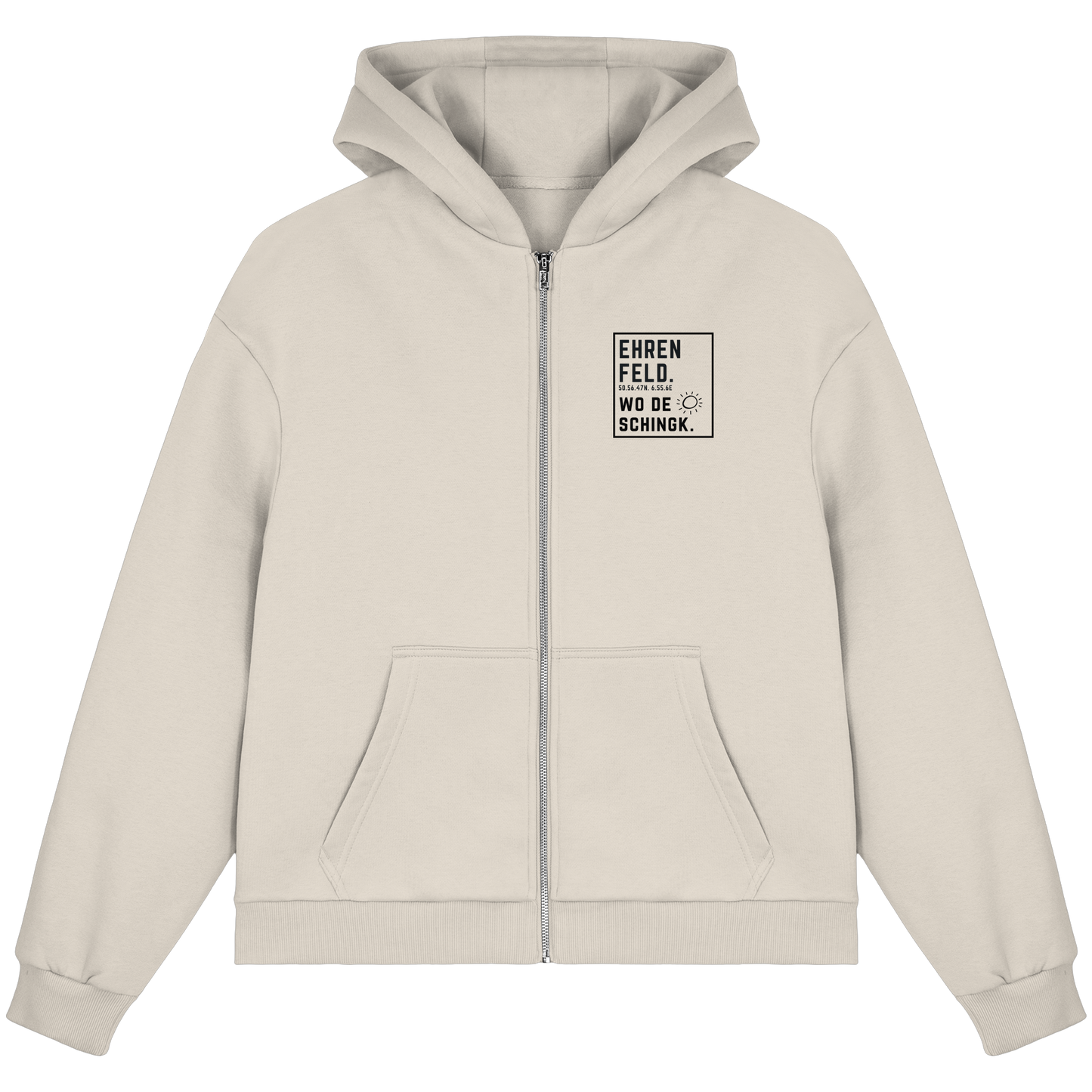 Wo de Sonn schingk - Ehrenfeld Druck  - Fluffy Boxcut Zipper