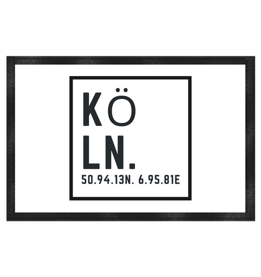 Köln Koordinaten (Druck) - Accessoires - Fußmatte 60x40cm